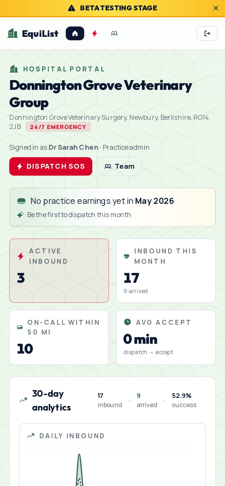 Vet hospital portal