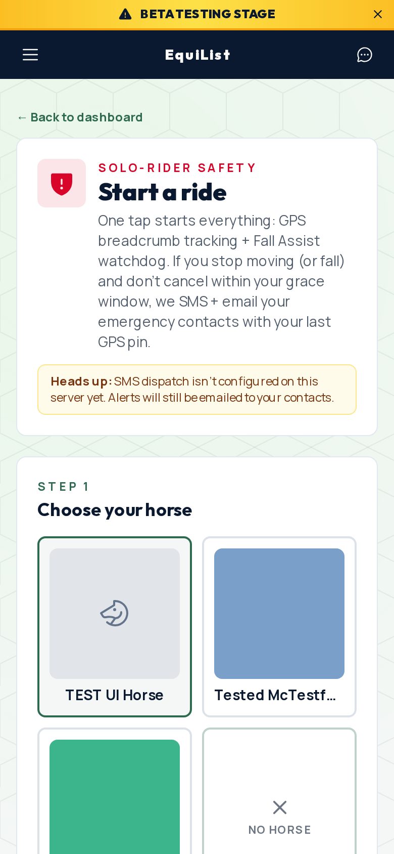 Rider Alert + Live-Link